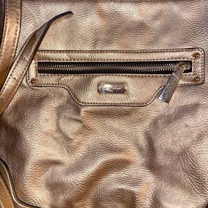 Rose Gold Leather Big Buddha Crossbody Bag